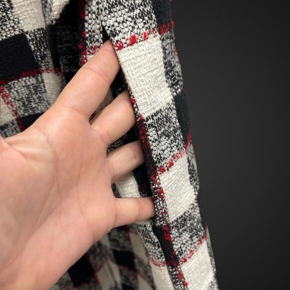 BCBGeneration Black White Red Longline Vest Small Sleeveless Jacket - Picture 9 of 9